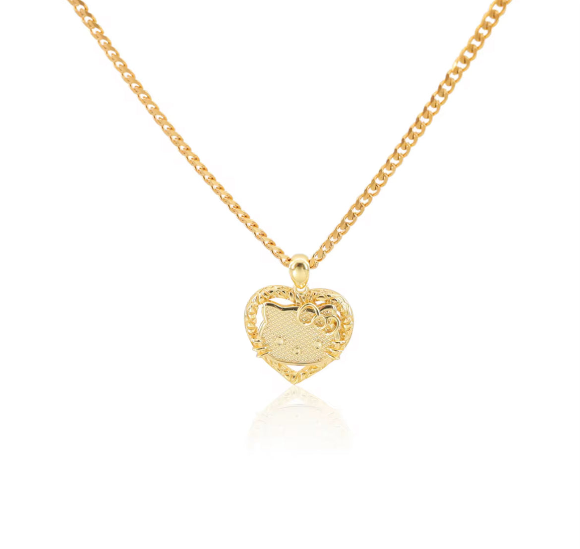 18K Kitty Gold Chain w/ Pendant